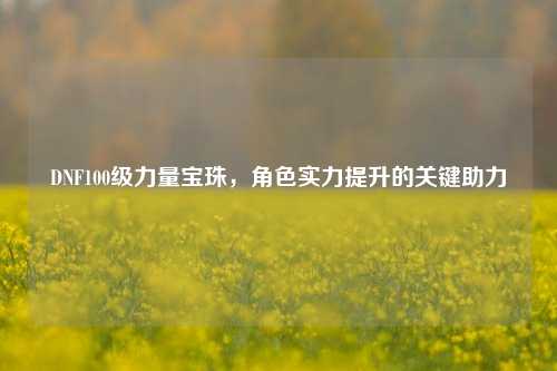 DNF100级力量宝珠，角色实力提升的关键助力