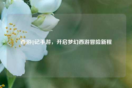 西游Q记手游，开启梦幻西游冒险新程