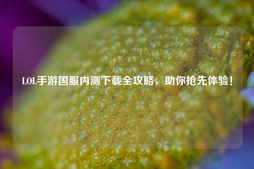 LOL手游国服内测下载全攻略,助你抢先体验!