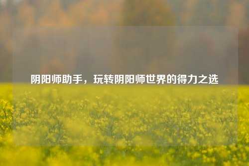 阴阳师助手，玩转阴阳师世界的得力之选